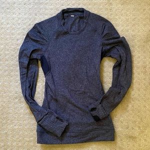 Lululemon thick running shirt, slim fitting, with side pocket for keys, size 4